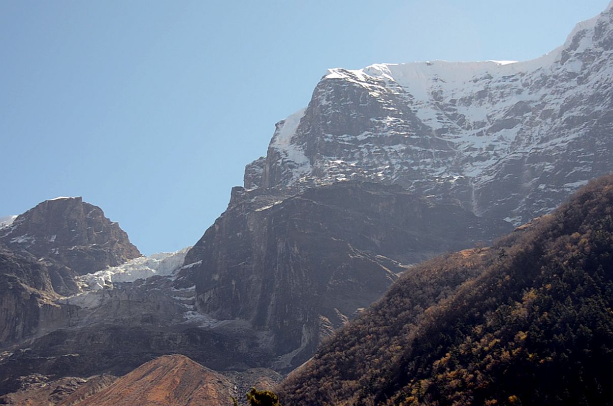 17 Glacier Coming Down From Kang Guru From Jhunam Camp On The Trek To Phu 